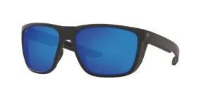 Costa Del Mar Mens Ferg Matte Black Frames - Blue Mirror Glass Lens - Polarized Sunglasses