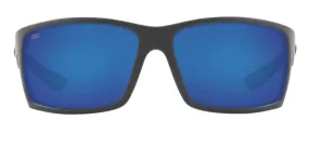 Costa Del Mar Reefton Matte Gray Frame - Blue Mirror 580 Glass Lens - Polarized Sunglasses