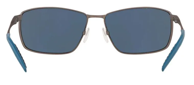 Costa Del Mar Turret Matte Dark Gunmetal Frame - Blue Mirror 580 Plastic Lens - Polarized Sunglasses