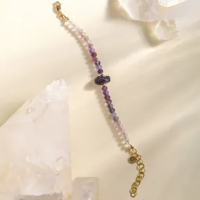 Crystal Bracelet - Amethyst and Fluorite