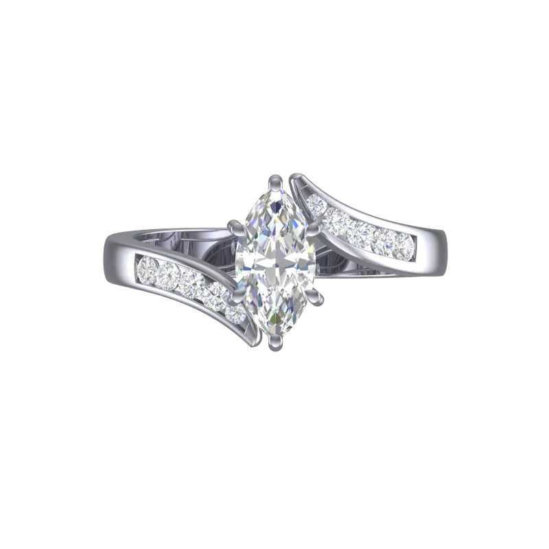 Cubic Zirconia Engagement Ring- Customer Designed Style 4097