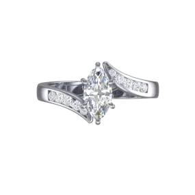 Cubic Zirconia Engagement Ring- Customer Designed Style 4097