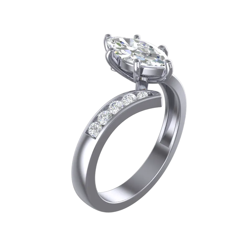 Cubic Zirconia Engagement Ring- Customer Designed Style 4097