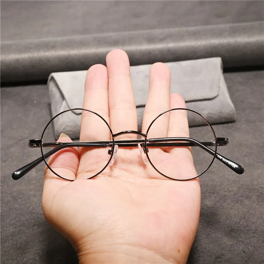 Cubojue Unisex Full Rim Round Alloy 43mm Reading Glasses