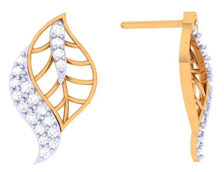 Designer Diamond Earrings With Gold Curated For You