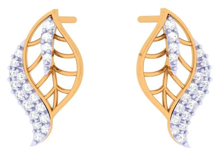 Designer Diamond Earrings With Gold Curated For You