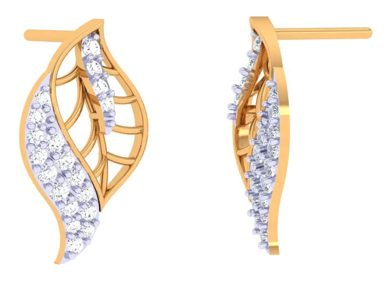 Designer Diamond Earrings With Gold Curated For You