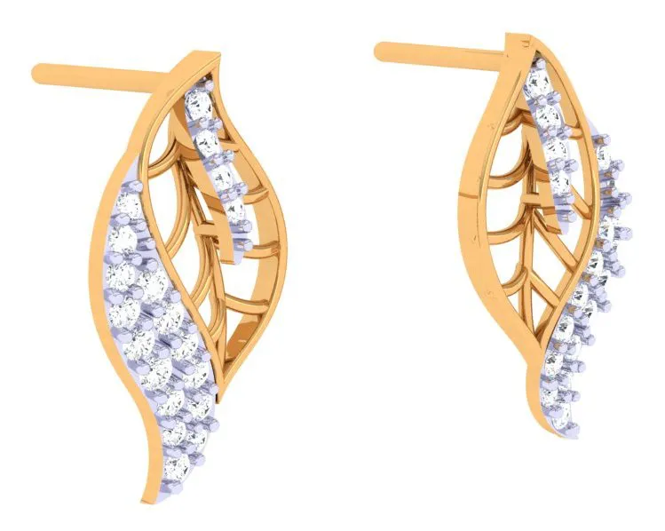 Designer Diamond Earrings With Gold Curated For You