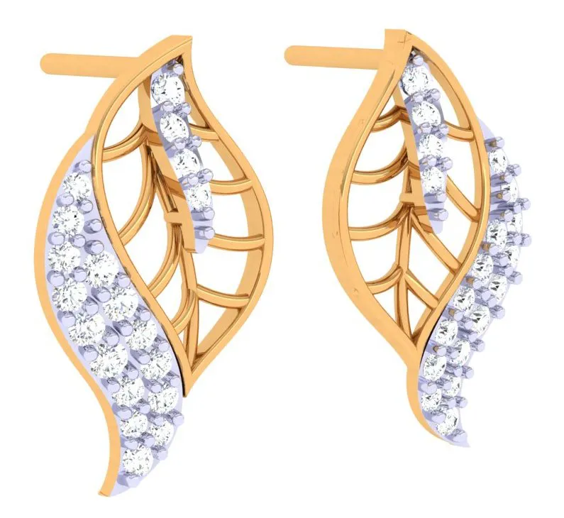 Designer Diamond Earrings With Gold Curated For You