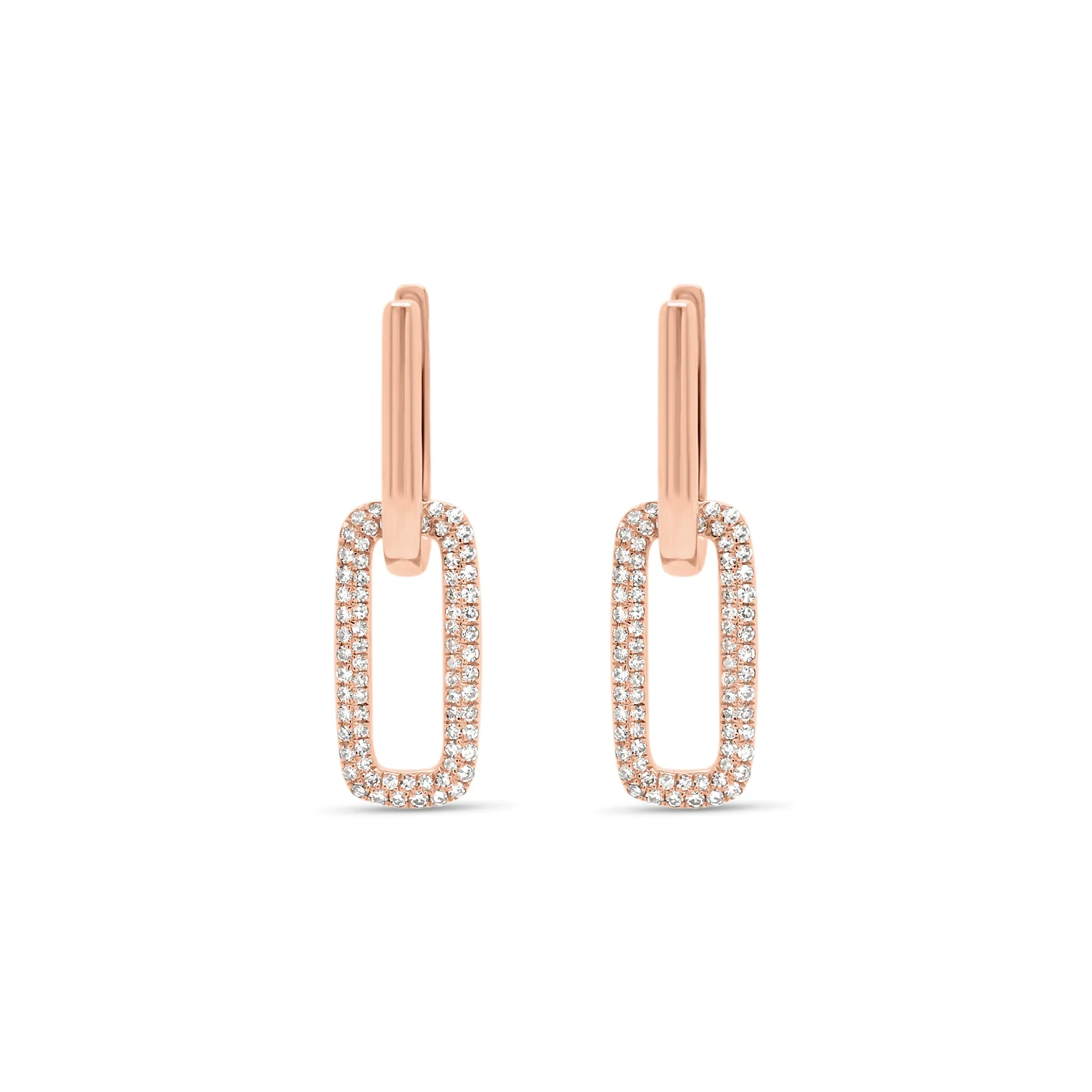 Diamond Bold Link Earrings