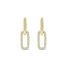 Diamond Bold Link Earrings