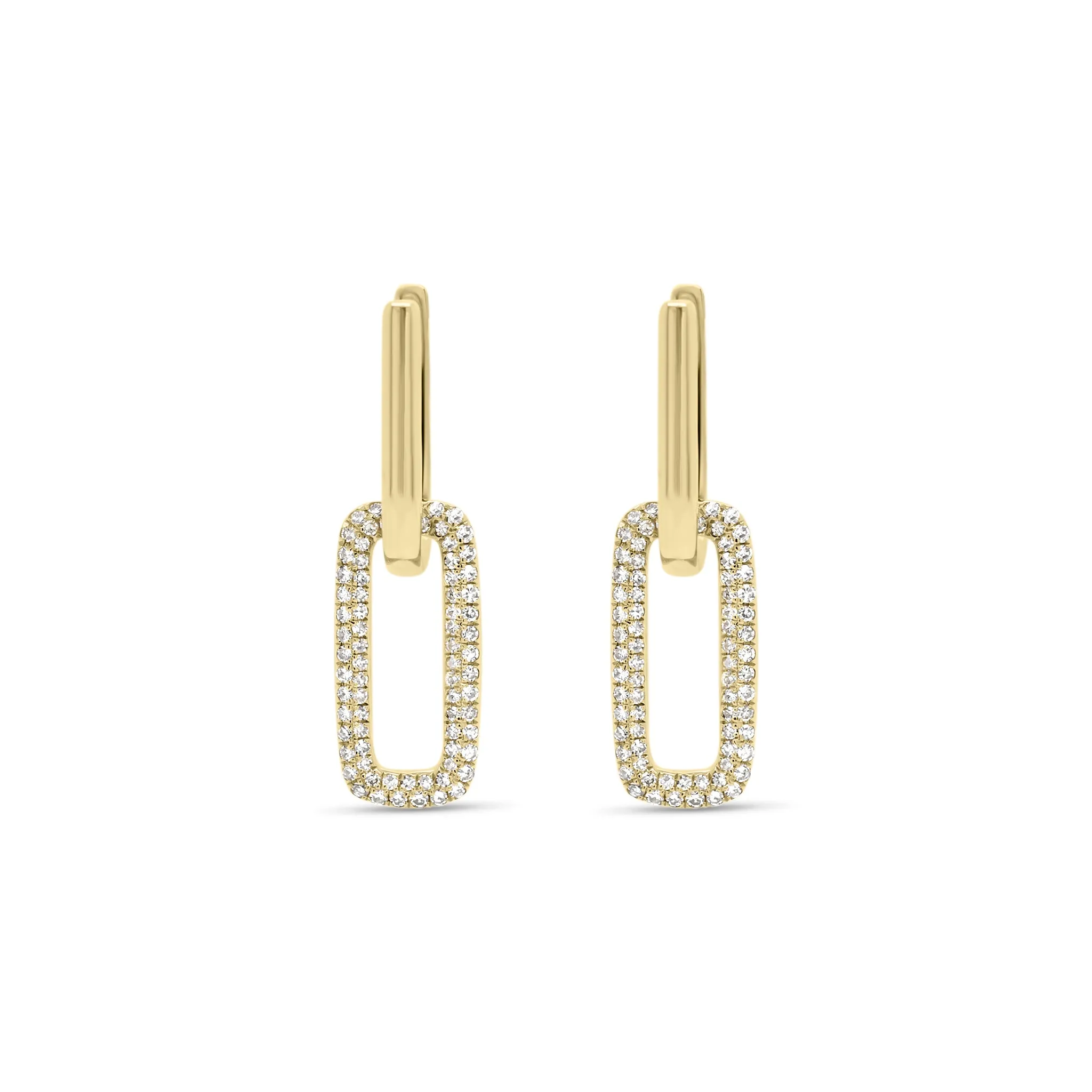 Diamond Bold Link Earrings