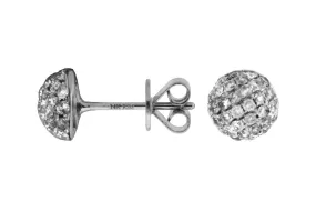 Diamond Cluster Stud Earrings