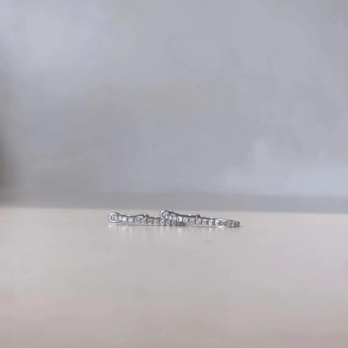 Diamond Hoop Earrings