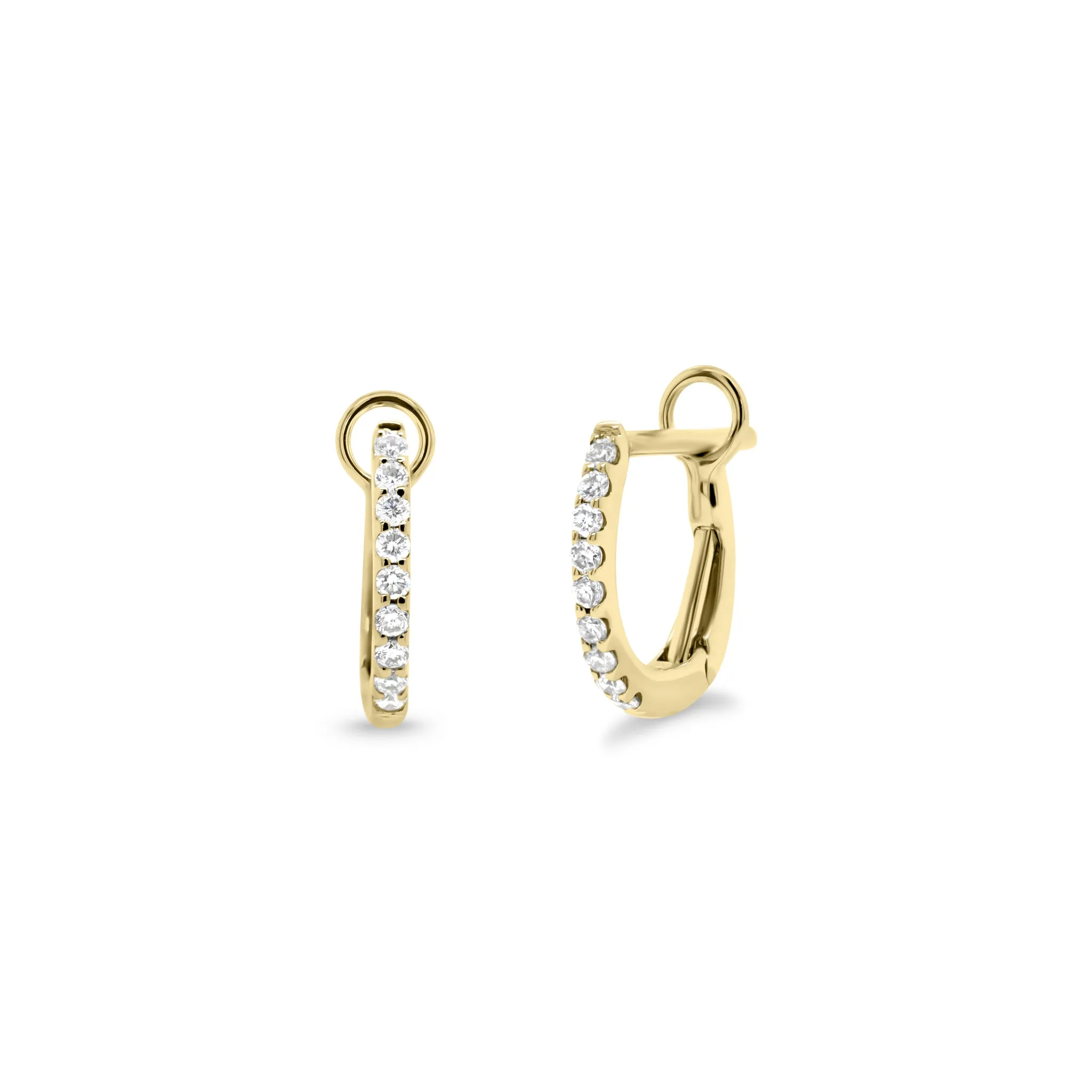 Diamond Simple Huggie Earrings