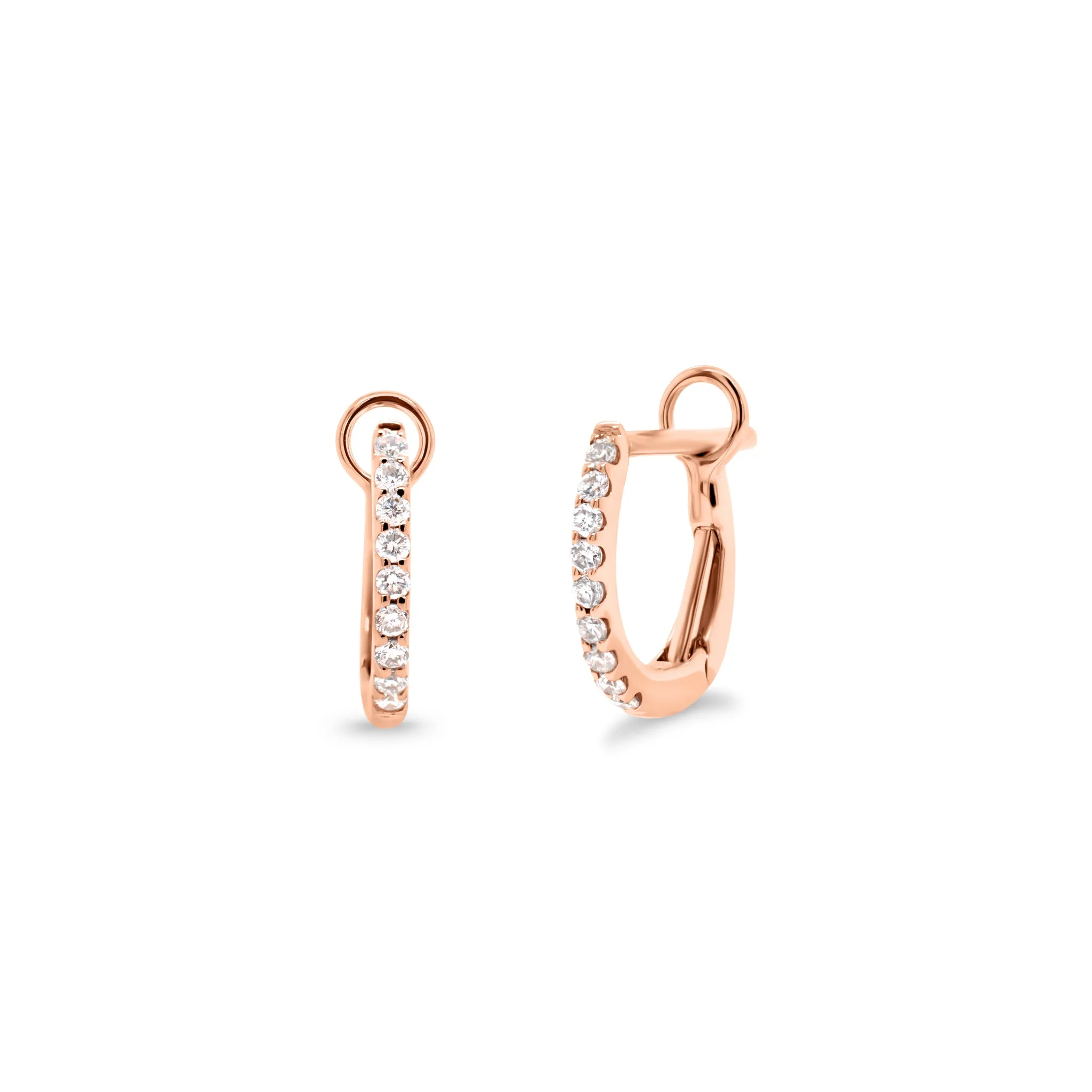 Diamond Simple Huggie Earrings