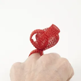 DOODLE statement ring - Wire crochet art jewelry