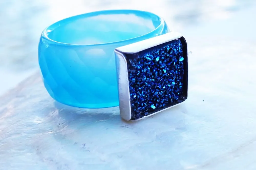 Druzy statement ring