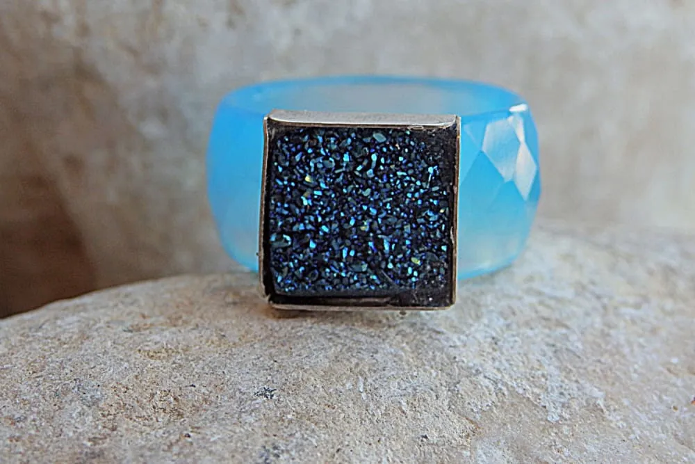 Druzy statement ring