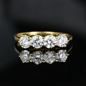 Edwardian Style Four Stone 1 CTW Diamond Ring in 14K Gold