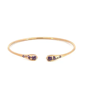 Flexible Purple Amethyst Cuff