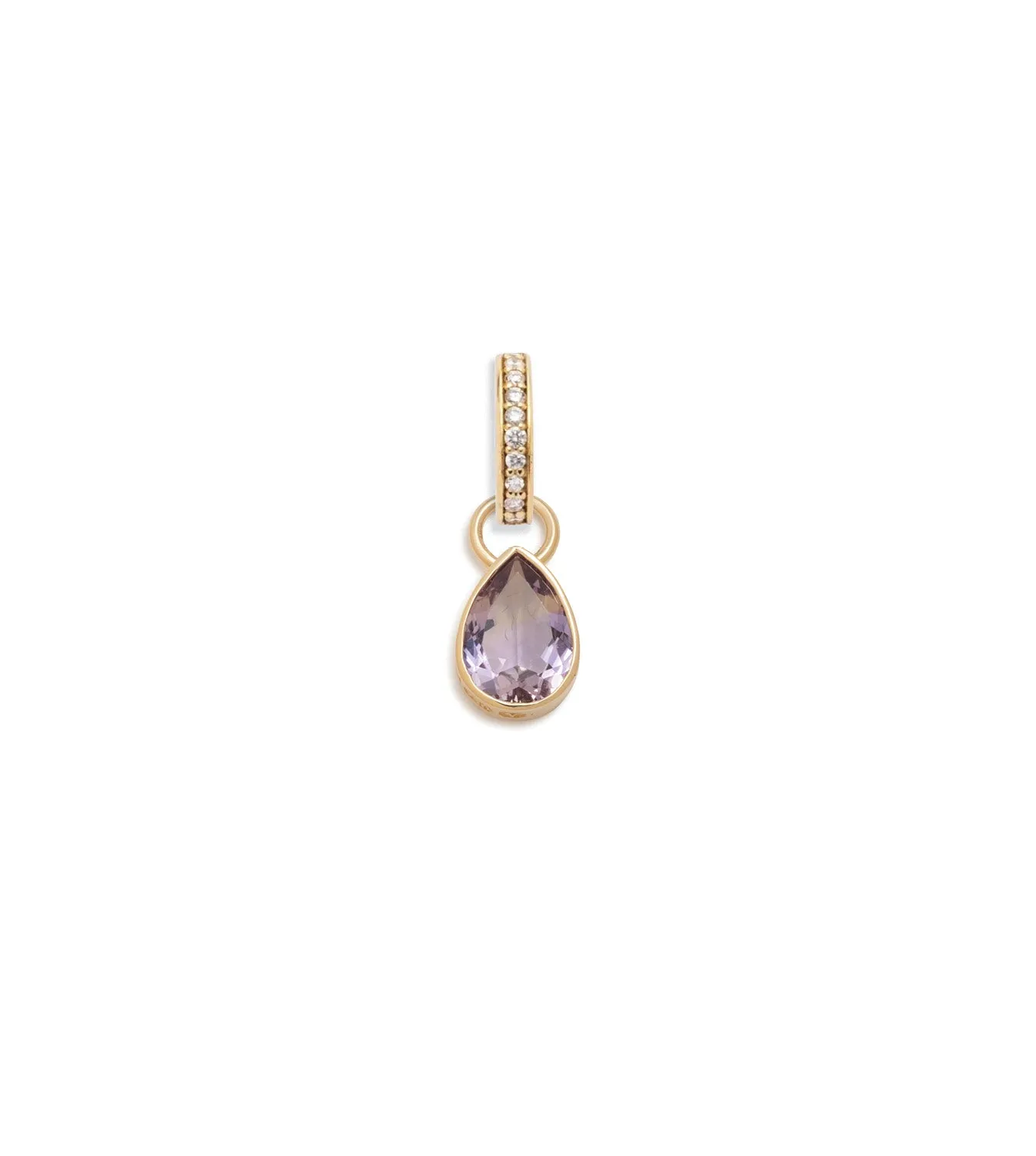 Forever & Always a Pair - Love : 0.65ct Amethyst Pear Pendant with Annex Link