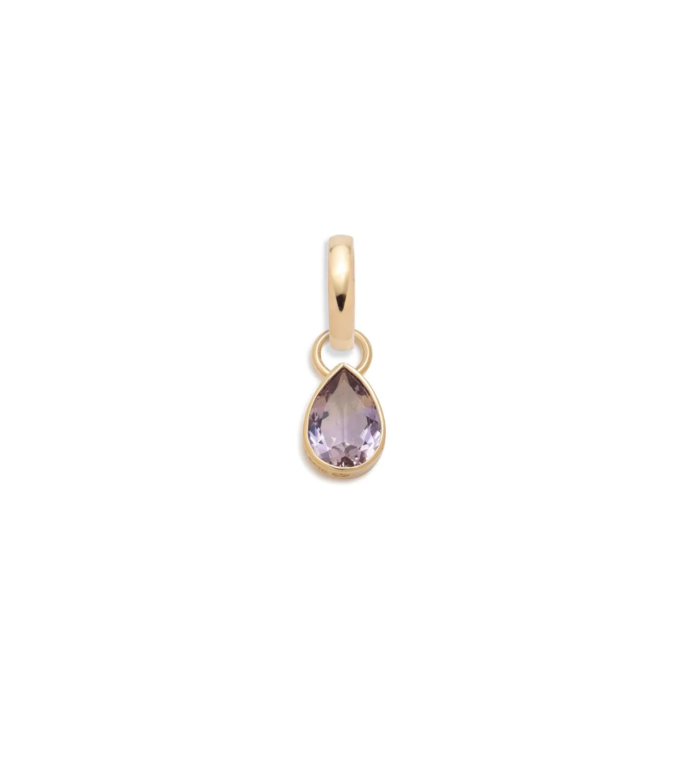 Forever & Always a Pair - Love : 0.65ct Amethyst Pear Pendant with Annex Link