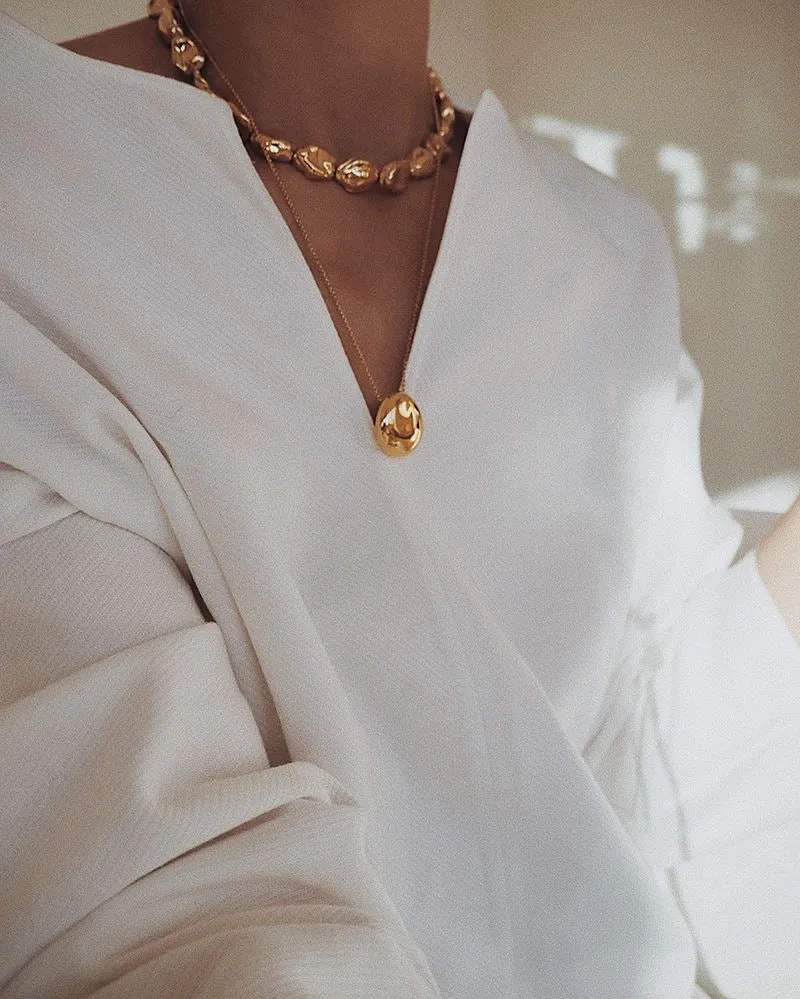 Gold Pearl Necklace