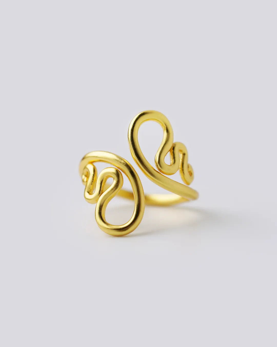 Golden spiral gold ring