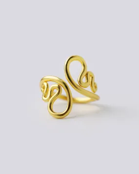 Golden spiral gold ring