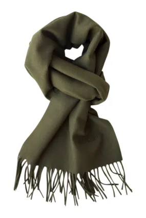 Green scarf in soft merino wool from Moschino