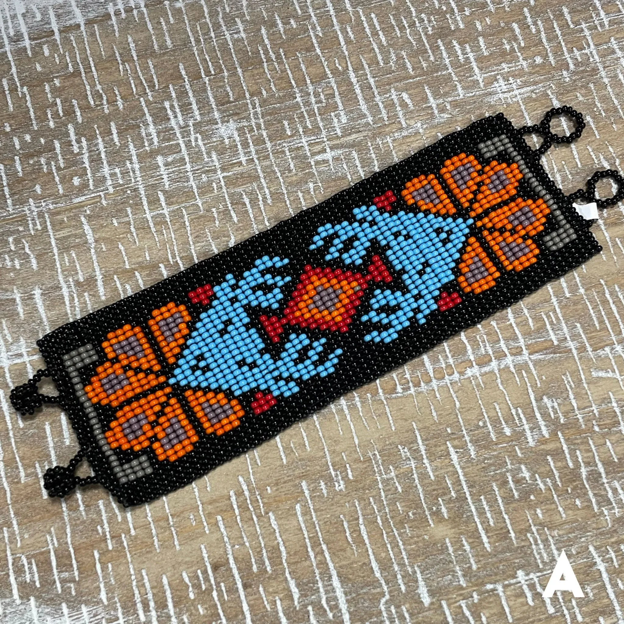 Huichol Native American Beaded  Bracelet - 2 Inches