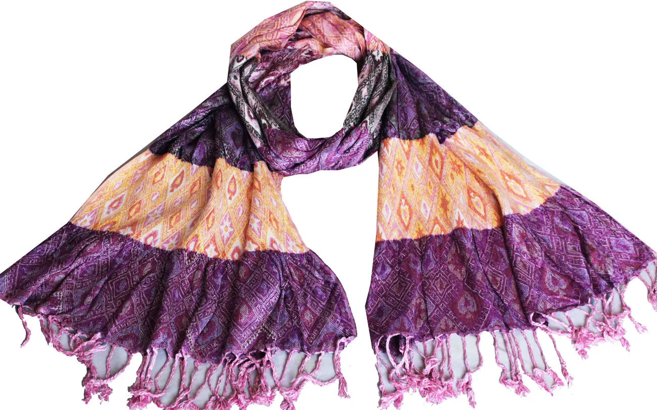 Indian Wrap Womens Shawl Elegant Gift India Clothing (64 x 13 inches)