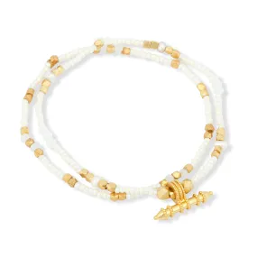 Jaya Beaded Bracelet Set White