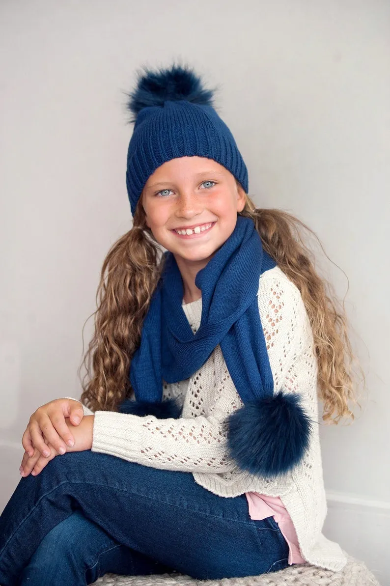 Kids Pom Pom Scarf