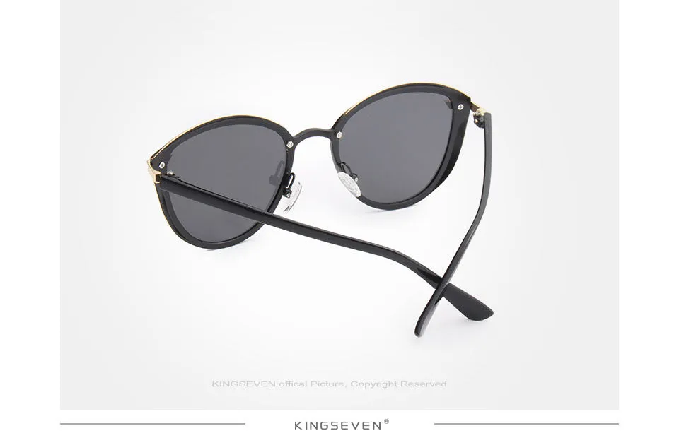 Kingseven Brand Design Cat Eye Sunglasses Women Polarized Alloy Frame Tr90 N-7824F1