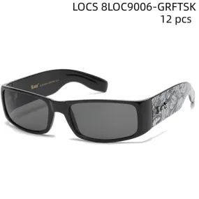 LOCS Wholesale Sunglasses 8LOC9006-GRFTSK