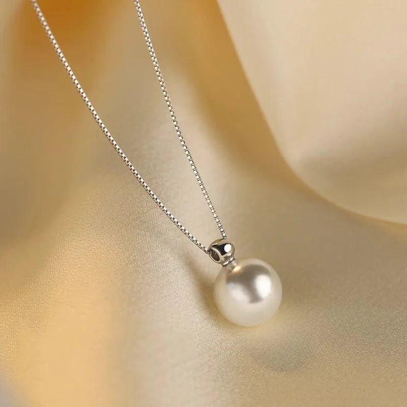 MAC135 Simple Style High-end Slender Pearl Necklace