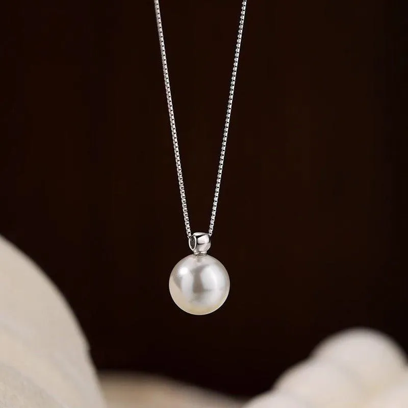 MAC135 Simple Style High-end Slender Pearl Necklace