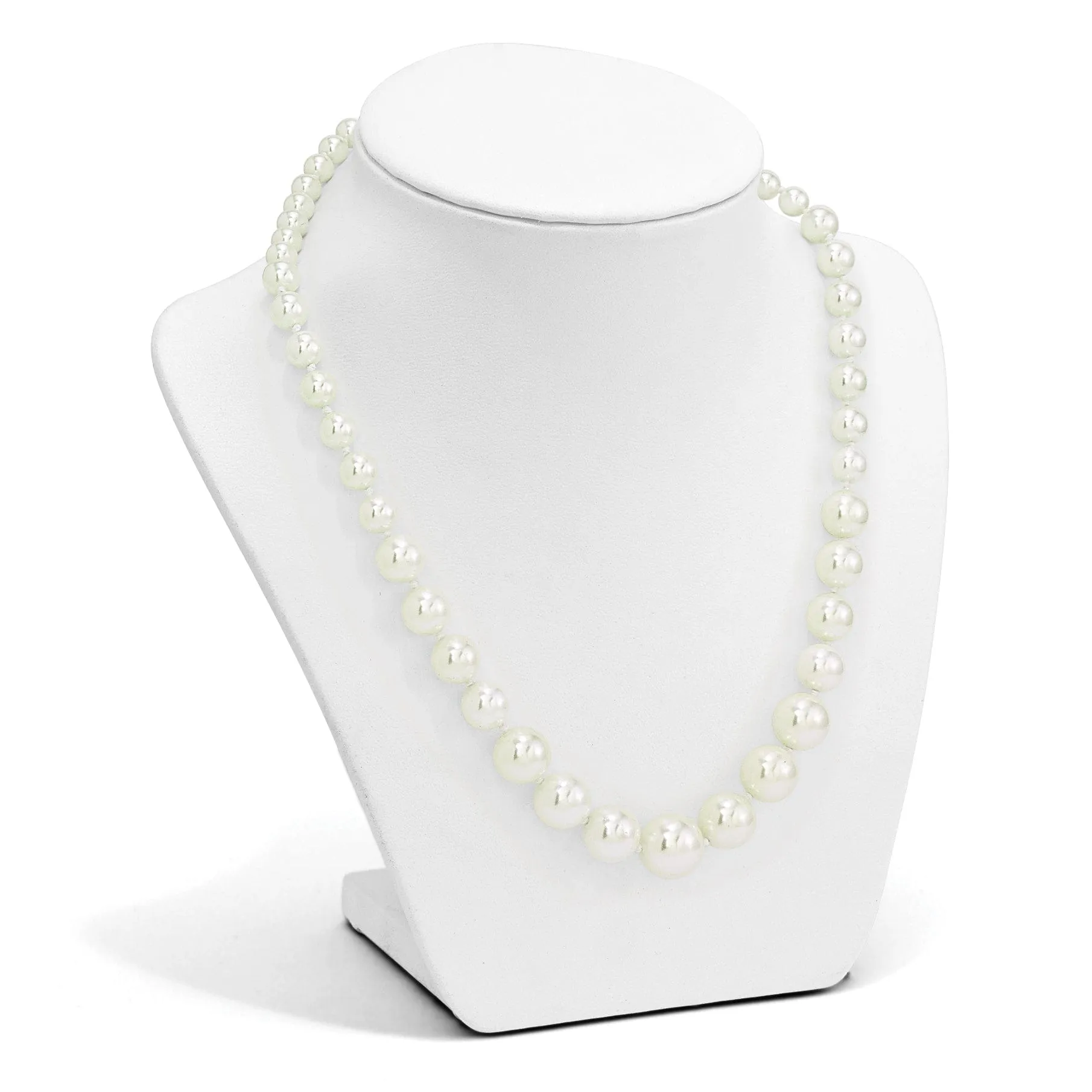 Majestik Graduated White Shell Pearl Necklace