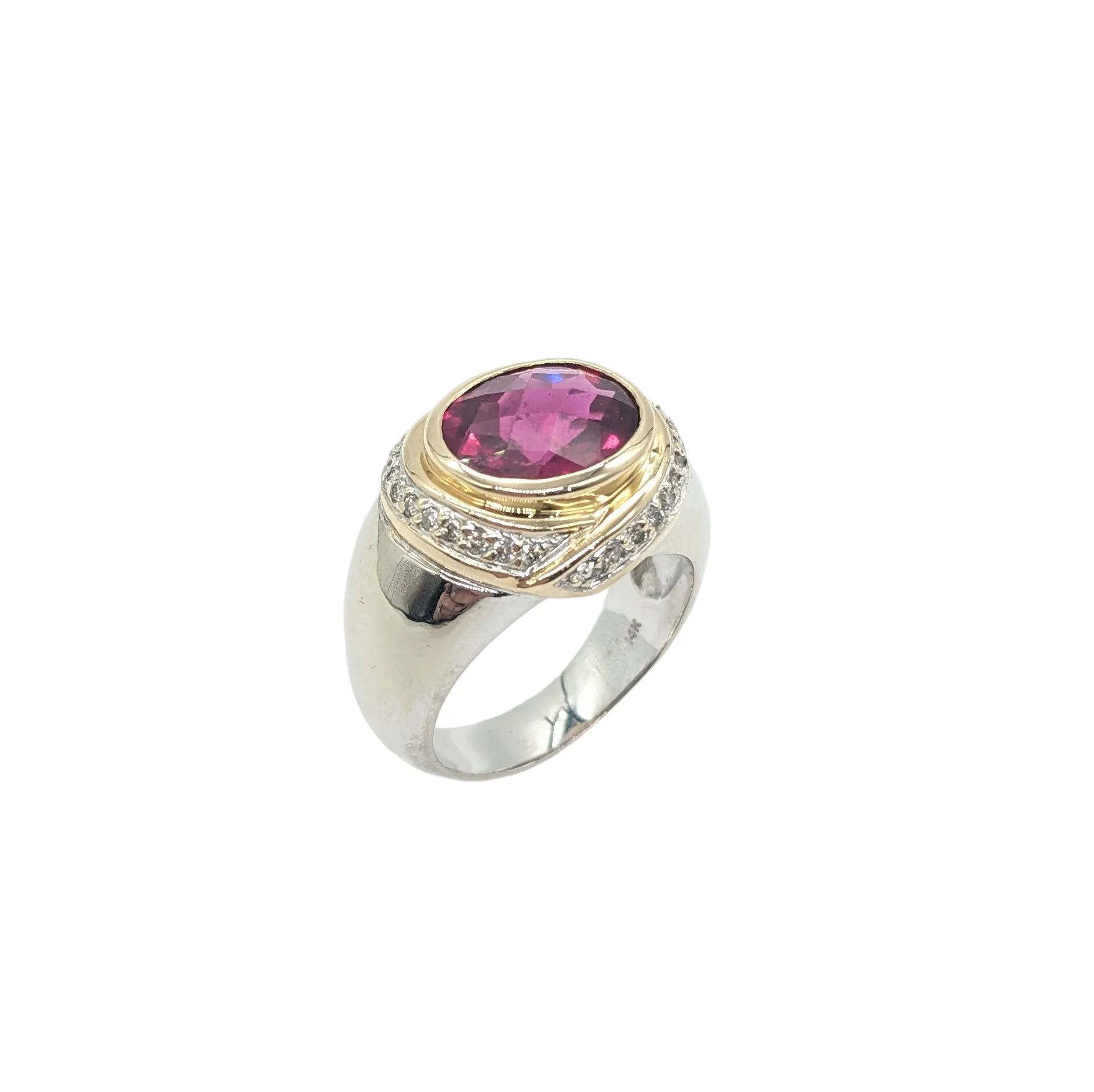 Men's Rubellite and Diamond Fashion Ring