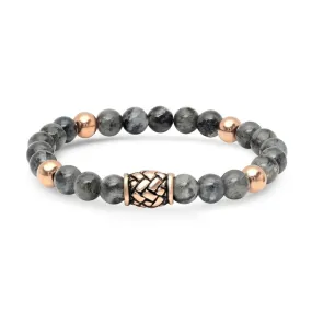 Monte Carlo Rose & Hematite Beaded Bracelet