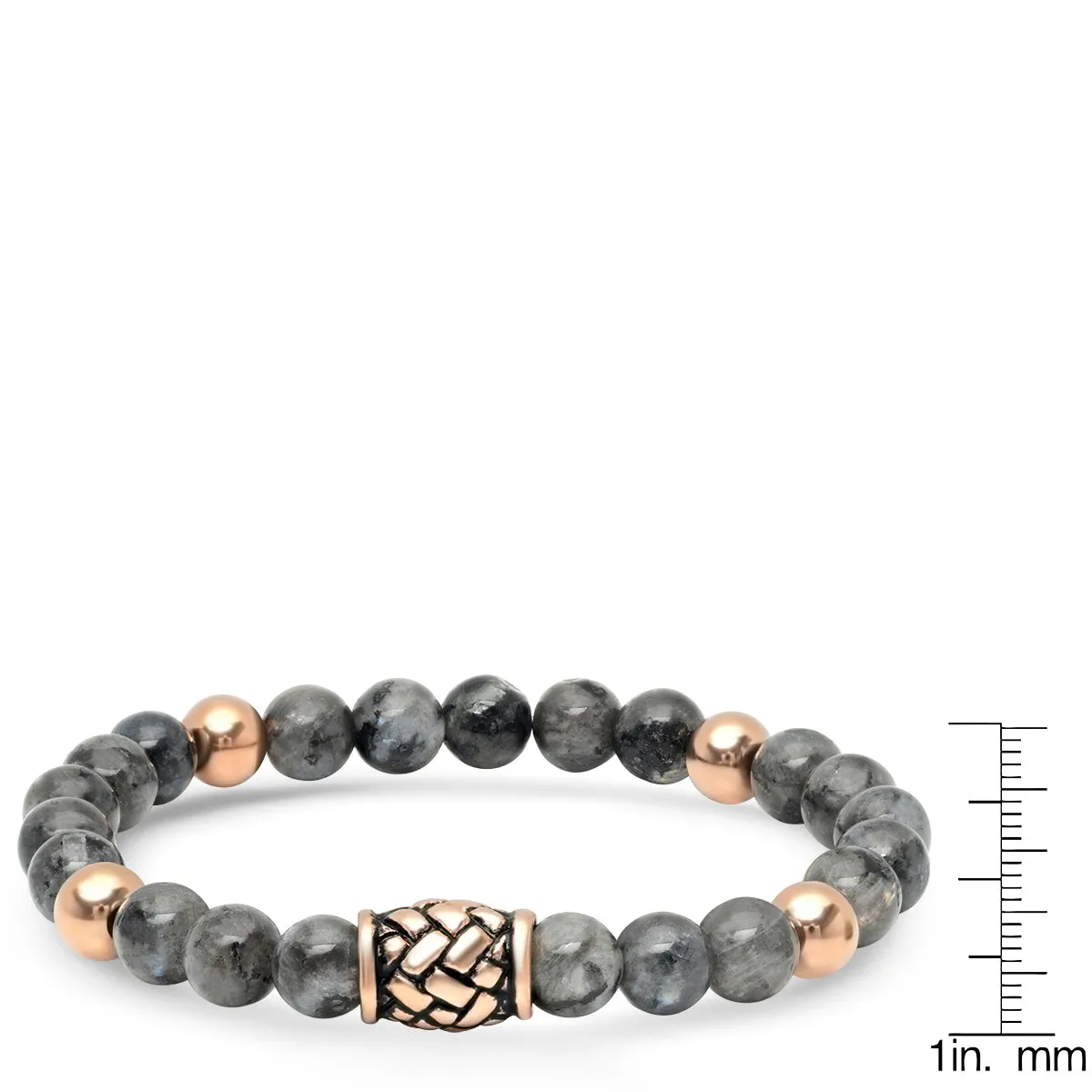 Monte Carlo Rose & Hematite Beaded Bracelet