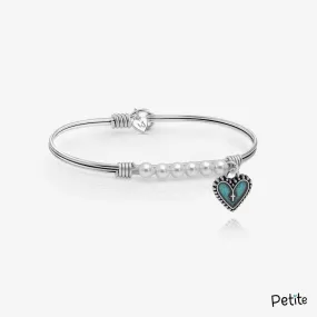 My Blessed Heart Pearl Beaded Bangle Bracelet