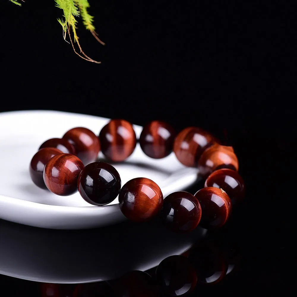 Natural Red Tiger Eye Bracelet for Men