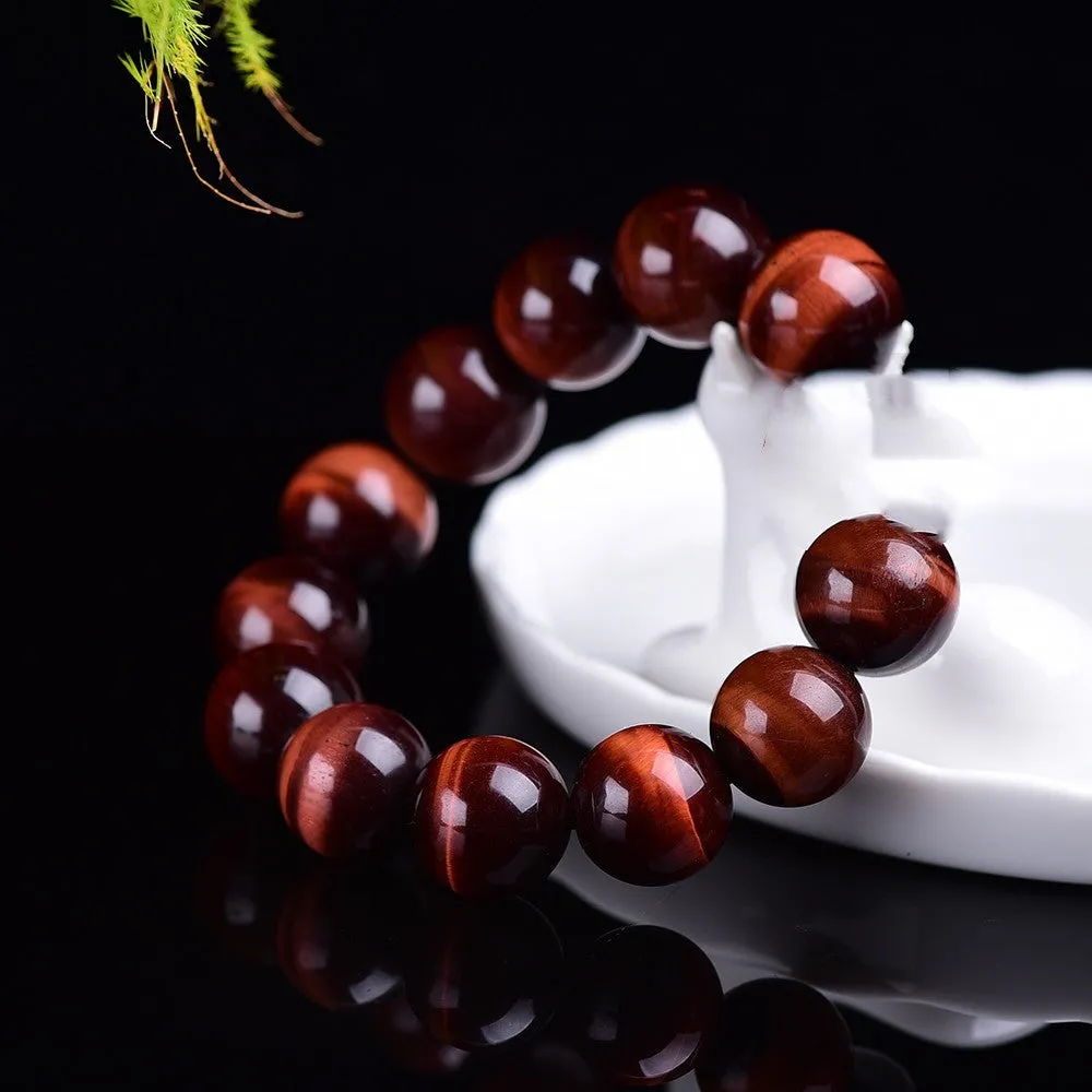 Natural Red Tiger Eye Bracelet for Men