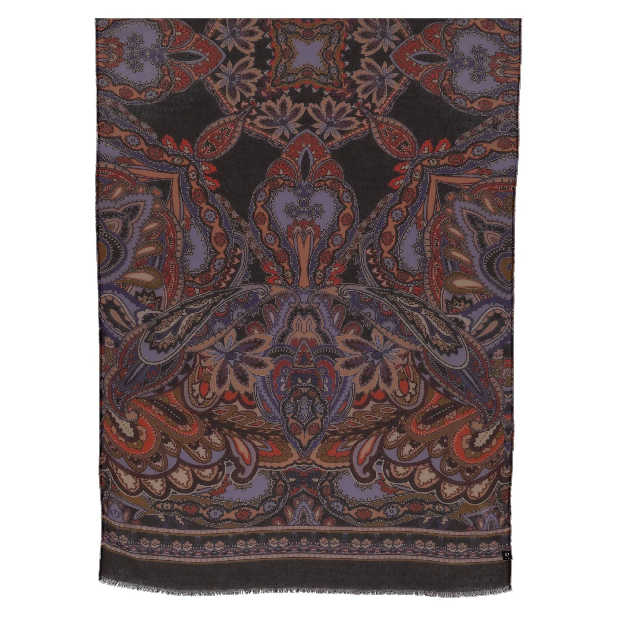 Ornamental Paisley Scarf, Wild Berry