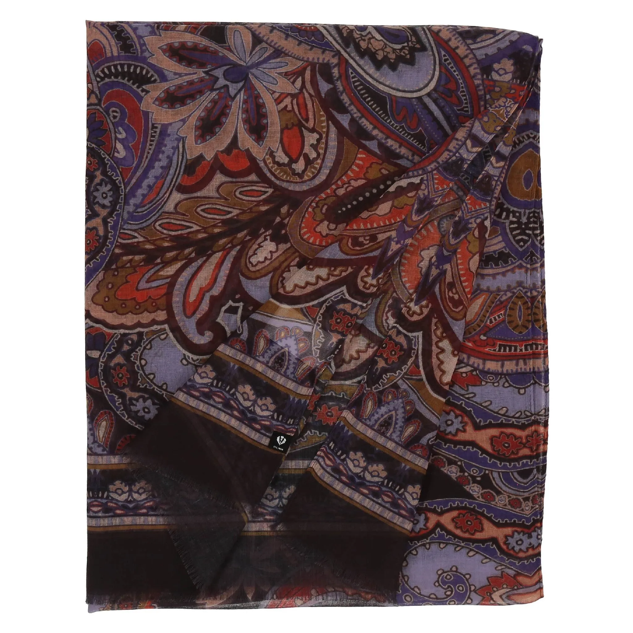 Ornamental Paisley Scarf, Wild Berry