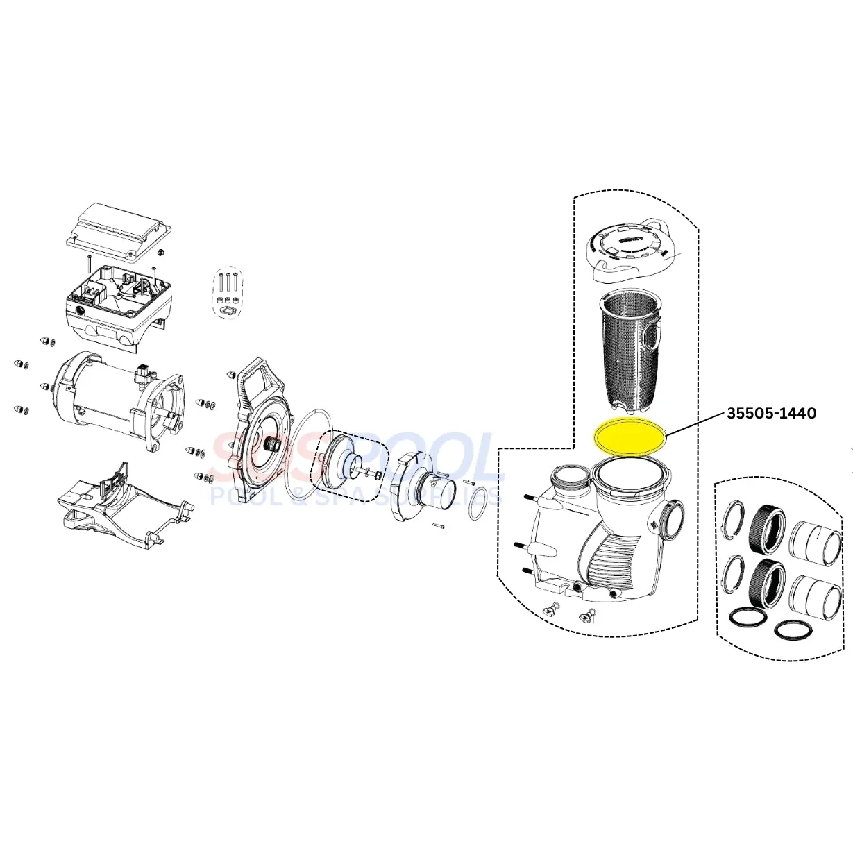 Pentair Trap Cover Lid O-Ring For WhisperfloXF and IntellifloXF Pumps | 35505-1440