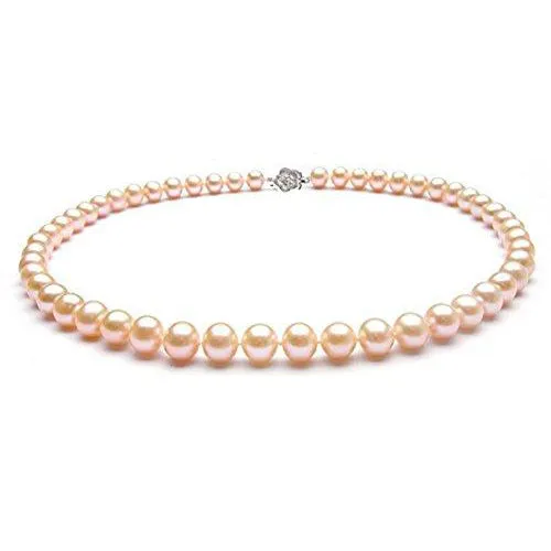 Pink Natural Freshwater 8-9mm Pearl Necklace For Women